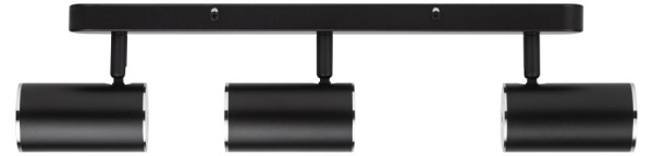 Светильник настенно-потолочный спот ЭРА OL35-3 BK MR16 GU10 IP20 черный хром