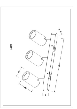Светильник настенно-потолочный спот ЭРА OL35-3 BK MR16 GU10 IP20 черный хром