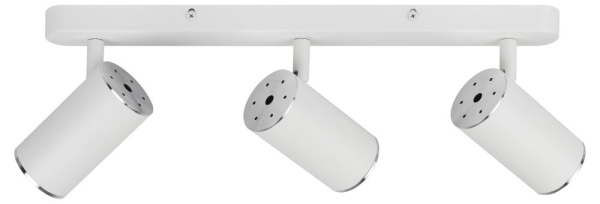 Светильник настенно-потолочный спот ЭРА OL35-3 WH MR16 GU10 IP20 белый хром