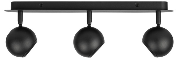 Светильник настенно-потолочный спот ЭРА OL36-3 BK MR16 GU10 IP20 черный