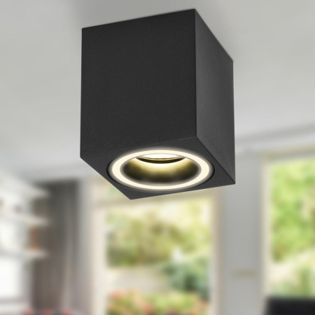 Светильник настенно-потолочный спот ЭРА OL46 BK MR16 GU10 IP20 черный