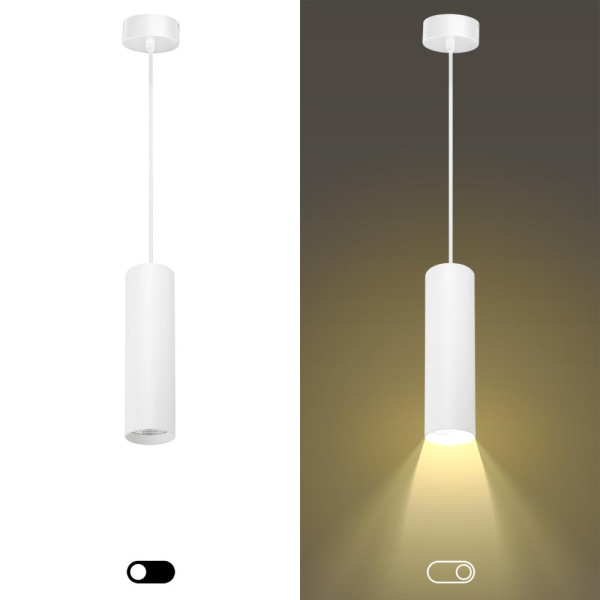 PL1 COB -10 WH 300 Подвес ЭРА Светильники подвесной светодиодный COB, 10W, D80*300мм, белый (20/240)