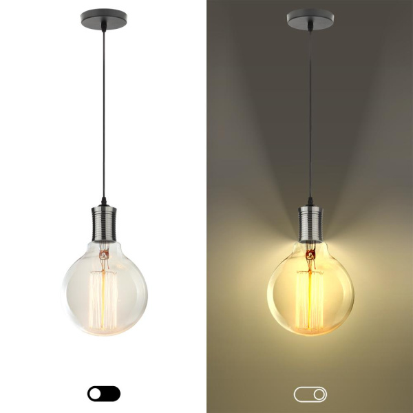 PL13 E27 - 2 PB Подсветка ЭРА Накладной, цоколь Е27, провод 1 м, цвет жемчужно-черный (60/360)