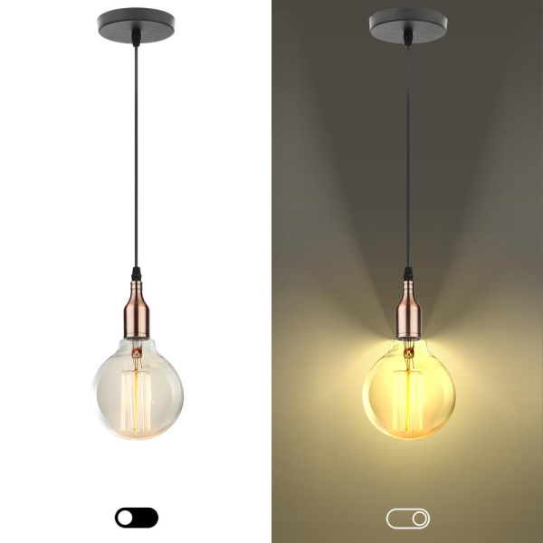 PL13 E27 - 6 RC Подсветка ЭРА Накладной, цоколь Е27, провод 1 м, цвет медь (60/360)