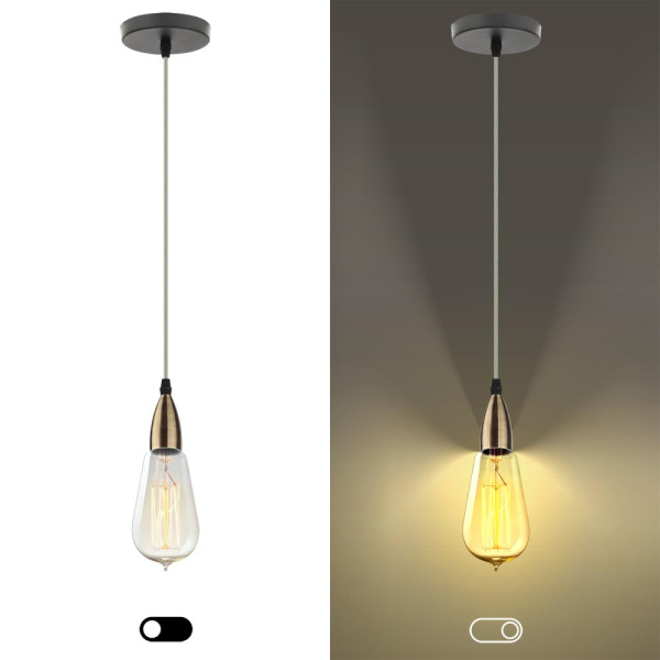 PL13 E27 - 7 BR Подсветка ЭРА Накладной, цоколь Е27, провод 1 м, цвет медь (60/360)