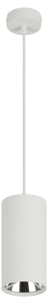 PL12 GX53 WH/SL Подсветка ЭРА Подвесной светильник под лампу GX53, алюминий, цвет белый+серебро (18/