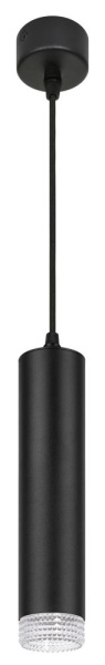 Светильник подвесной (подвес) ЭРА PL18 BK/CL MR16 GU10 потолочный цилиндр черный, прозрачный