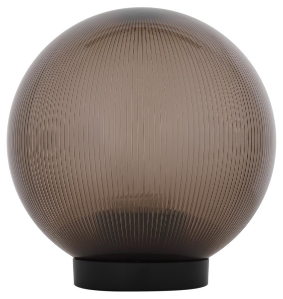 Садово-парковый светильник ЭРА НТУ 02-60-205 шар дымчатый призма на опору / кронштейн IP44 Е27 max60Вт d200mm