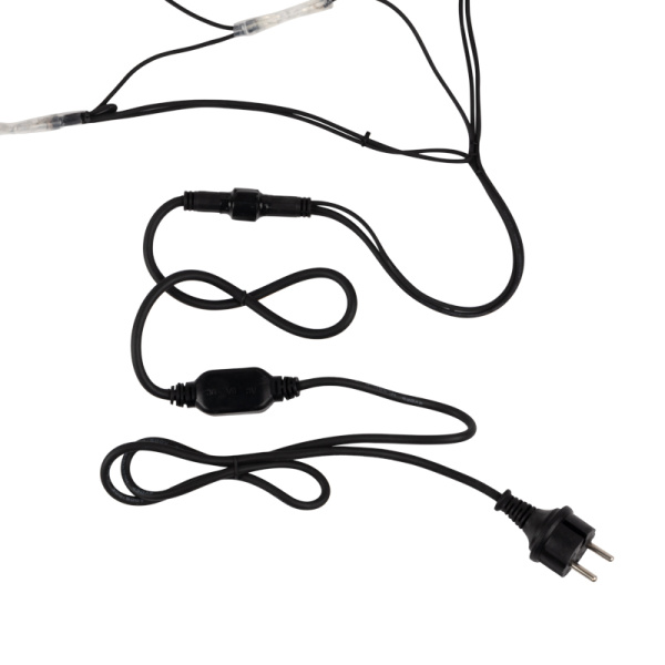 Гирлянда светодиодная Сеть 2x3м 432 LED МУЛЬТИ черный каучук IP67 постоянное свечение 230В блок в комплекте NEON-NIGHT 