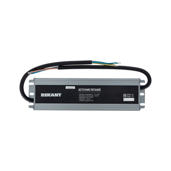 Источник питания 24В, 100Вт с проводами, влагозащищенный IP67