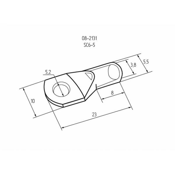 Наконечник кольцевой REXANT НК, ø5.2 мм, 6 мм², ТМЛ (DIN) 6-5