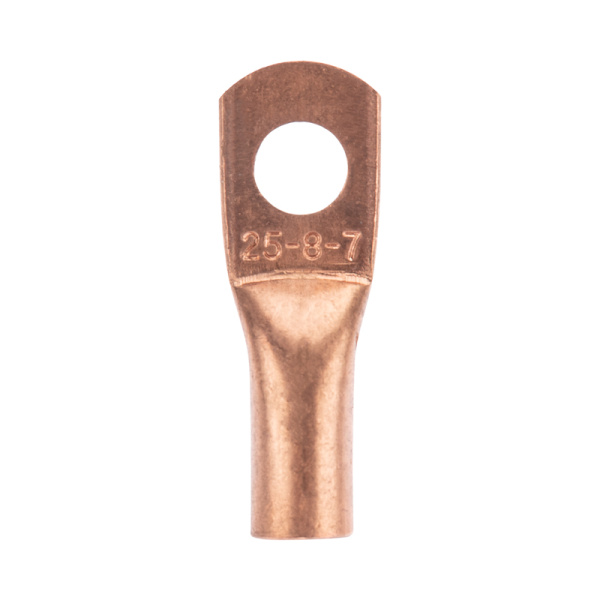 Наконечник медный ТМ 25-8-7 (25мм² - Ø8мм) (в упак. 100 шт.) REXANT