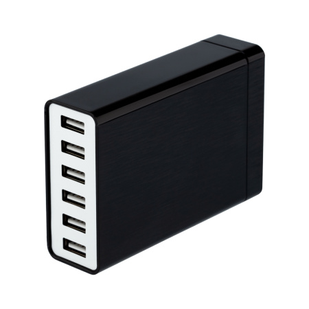 Сетевое зарядное устройство REXANT 6хUSB, 1000mA, черное