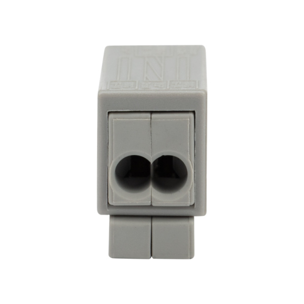 Строительно-монтажная клемма СМК 224-112 для светильника на 2 проводника 1.0-2.5/0.5-2.5 мм², белая (5 шт./уп.) REXANT