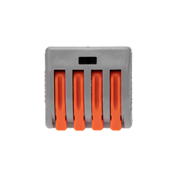 Универсальная клемма СМК 222-414, 4-проводная серая 0,08-2,5/4 мм² (блистер 5 шт/уп) REXANT