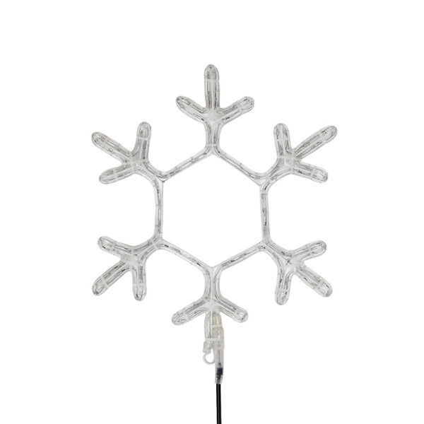 Фигура Снежинка, цвет ТЕПЛЫЙ БЕЛЫЙ, размер 30х28см