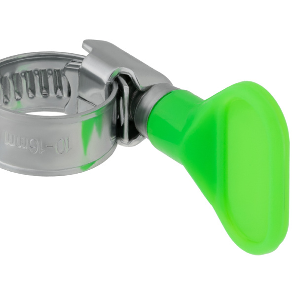 Хомут червячный 10-16-0,7 мм, с ключом W (упак. 50 шт)  REXANT 