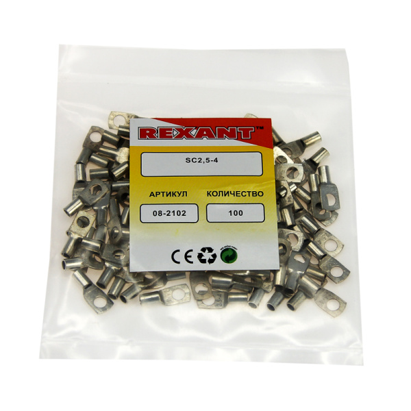 Наконечник кольцевой REXANT HK, ø3.5 мм, 2.5 мм², ТМЛ (DIN) 2.5-4