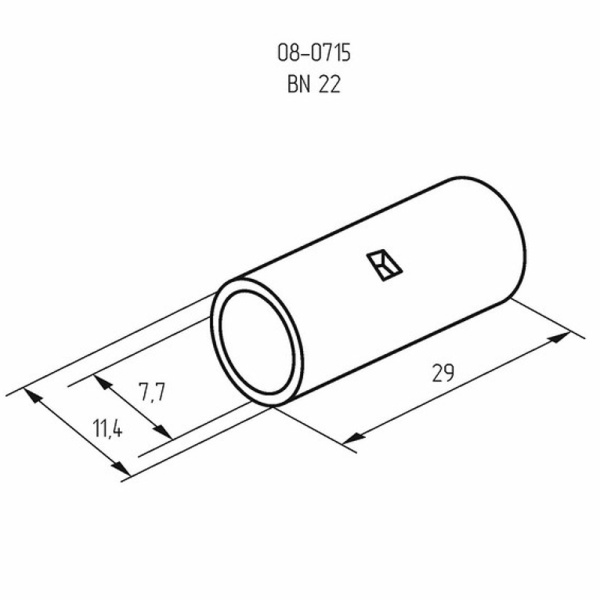 Соединительная гильза L-29мм, 25мм² (ГМЛ (DIN) 25) REXANT