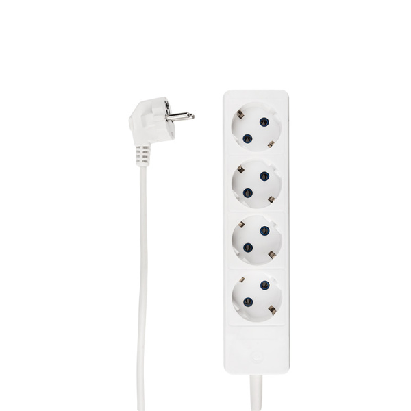 Удлинитель PREMIUM 4 гнезда 5м 3х0,75мм² с/з белый PROconnect