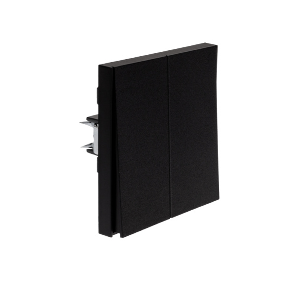 Выключатель STRONG 2 кл проходной (переключатель) 10А с/у антрацит KRANZ