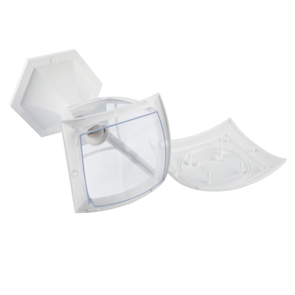 Садово-парковый светильник ЭРА НТУ 07-40-001 Валенсия белый 4 гранный напольный IP44 Е27 max40Вт