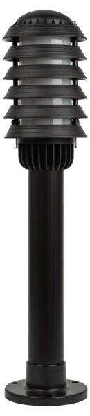 Садово-парковый светильник ЭРА НТУ 01-60-014 Поллар напольный черный IP54 Е27 max60Вт h650мм