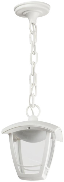 Садово-парковый светильник ЭРА ДСУ 07-8-001 Марсель белый 4 гранный подвесной IP44 светодиодный 8Вт 6500K