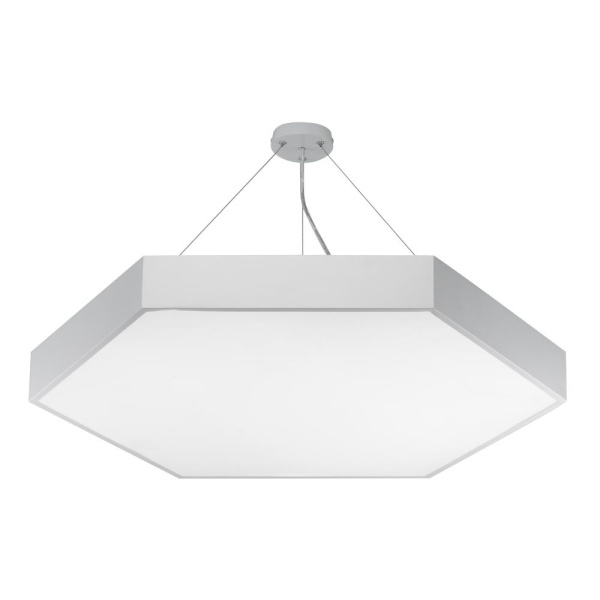 SPO-122-W-40K-066  Светильник LED ЭРА Geometria SPO-122-W-40K-066 Hexagon 66Вт 4000К 5300Лм IP40 800*800*80 белый подвесной