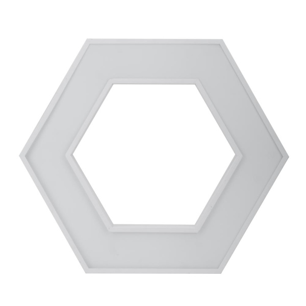 Светильник светодиодный Geometria ЭРА Hexagon SPO-123-W-40K-045 45Вт 4000К 2500Лм IP40 600*600*80 белый подвесной