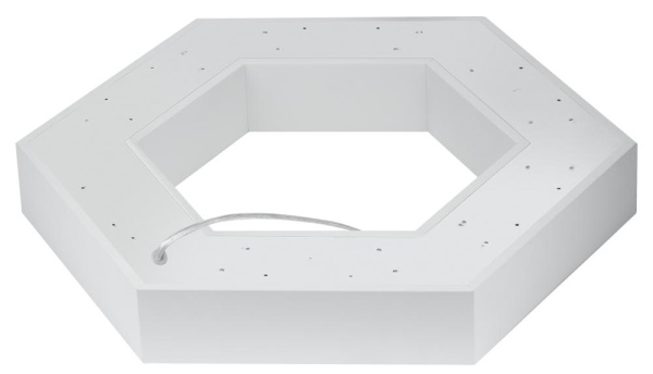 Светильник LED Geometria ЭРА Hexagon SPO-123-W-40K-045 45Вт 4000K 2500Лм IP40 600*80 белый подвесной драйвер внутри