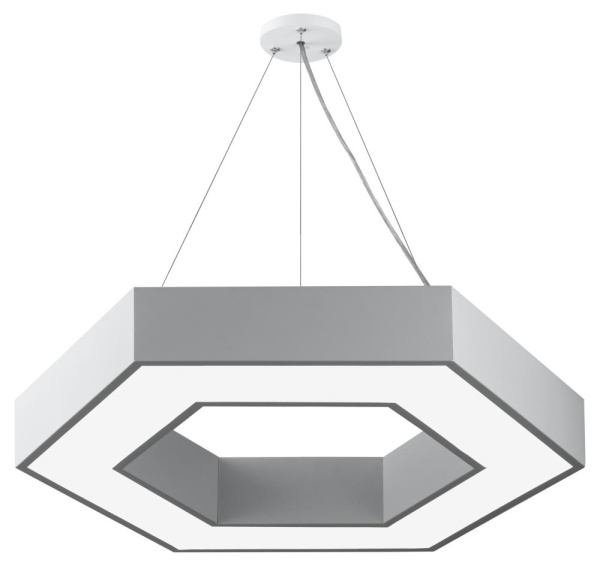 Светильник LED Geometria ЭРА Hexagon SPO-124-W-40K-051 51Вт 4000К 800*800*80 белый подвесной драйвер внутри