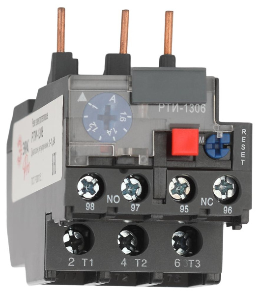 DRT10-0001-D016-E  Реле электротепловое ЭРА PRO DRT10-0001-D016-E РТИ-1306 1-1,6А