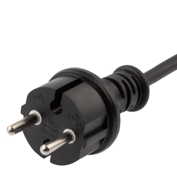 Шнур питания ЭРА ERAPS-K800 для гирлянд IP65 800 Вт 6А каучук черный