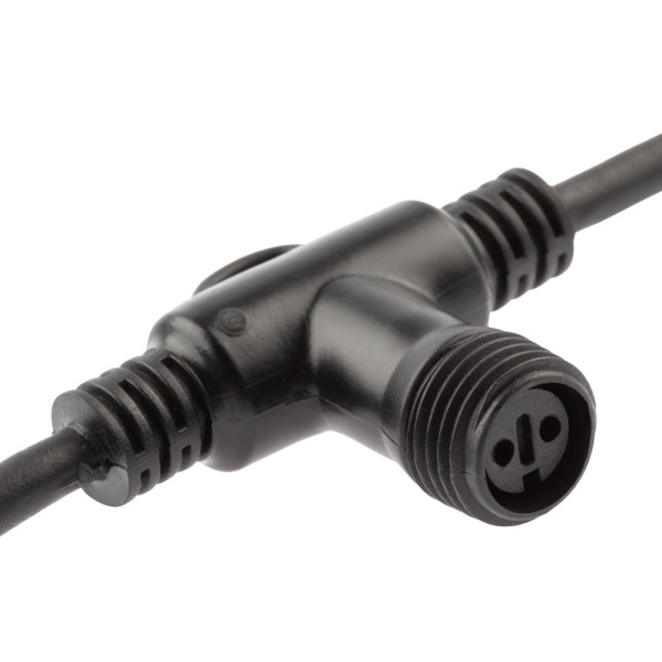 Коннектор ЭРА ERAPS-C для гирлянд Т-образный IP65 каучук черный