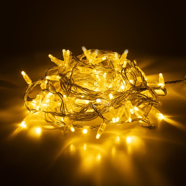 ERAPS-NP10  Гирлянда ЭРА ERAPS-NP10 светодиодная новогодняя нить 10 м тёплый свет 100 LED