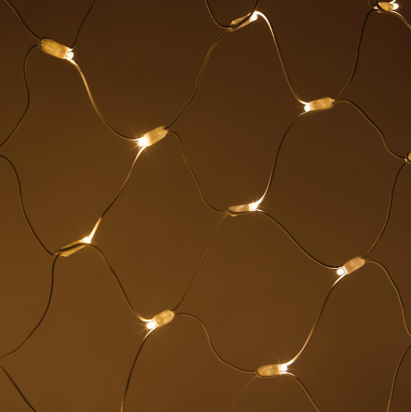 Гирлянда ЭРА ERAPS-SKW1 светодиодная новогодняя сеть 2x3 м тёплый белый свет 300 LED белый каучук