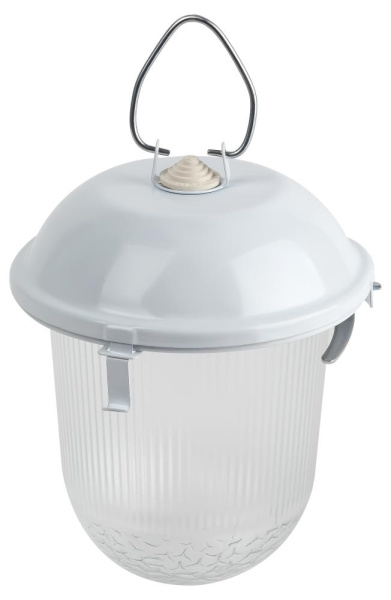 Светильник ЭРА НСП 02-100-001 без решетки Желудь сталь / стекло IP54 E27 max 100Вт 260х170 белый