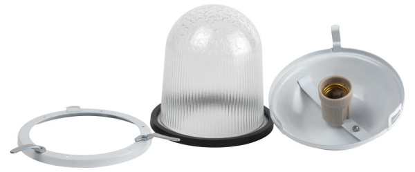 Светильник ЭРА НСП 02-100-001 без решетки Желудь сталь / стекло IP54 E27 max 100Вт 260х170 белый