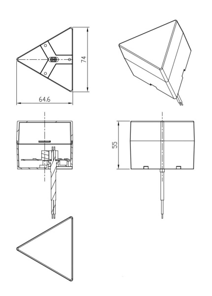 Модуль соединительный светодиодный ЭРА  SML-AC-W-6K-03 для светильников SML 3Вт 6500K 270Лм треугольник белый