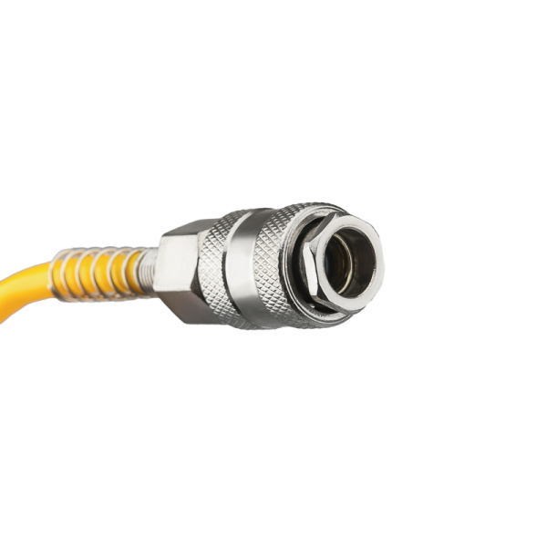 Шланг спиральный для компрессора, с быстросъемным соединением, 5м KRANZ