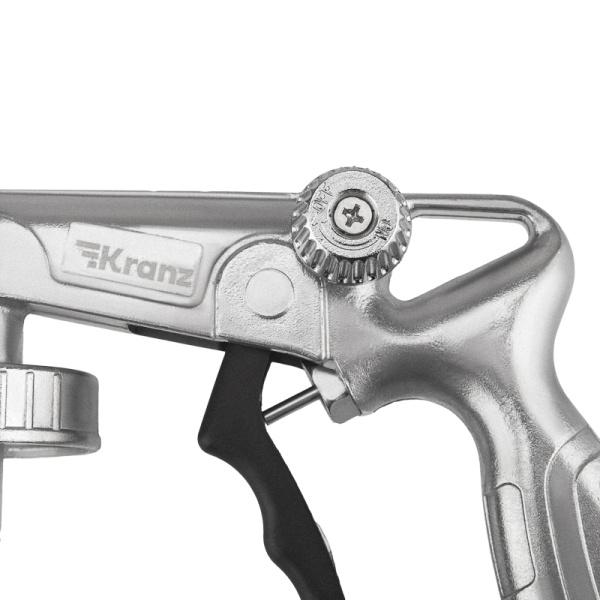 Пистолет для антигравийных и антикоррозийных составов с гибким и прямым соплом + регулятор давления KRANZ