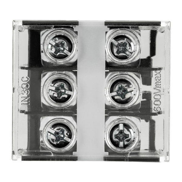 Блок зажимов клеммный БЗД 3х-полюсный 10,0 мм2 50A на DIN-рейку REXANT