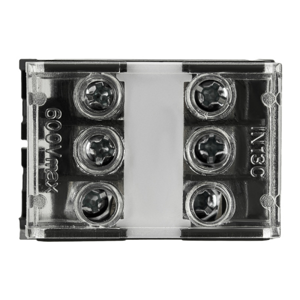 Блок зажимов клеммный БЗД 3х-полюсный 2,5 мм2 20A на DIN-рейку REXANT