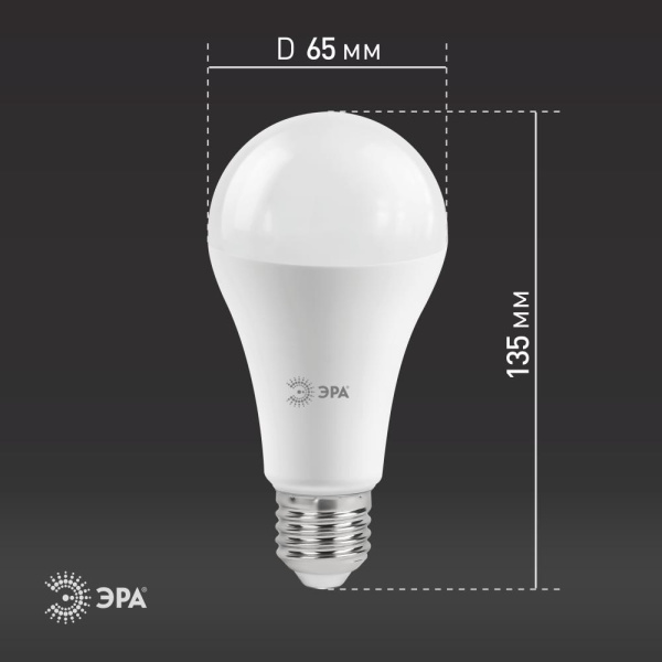 Лампочка светодиодная ЭРА STD LED A65-25W-860-E27 E27 / Е27 25Вт груша холодный дневной свет