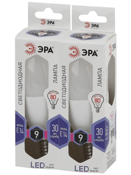 Лампочка светодиодная ЭРА STD LED B35-9W-860-E14 E14 / Е14 9Вт свеча холодный дневной свет