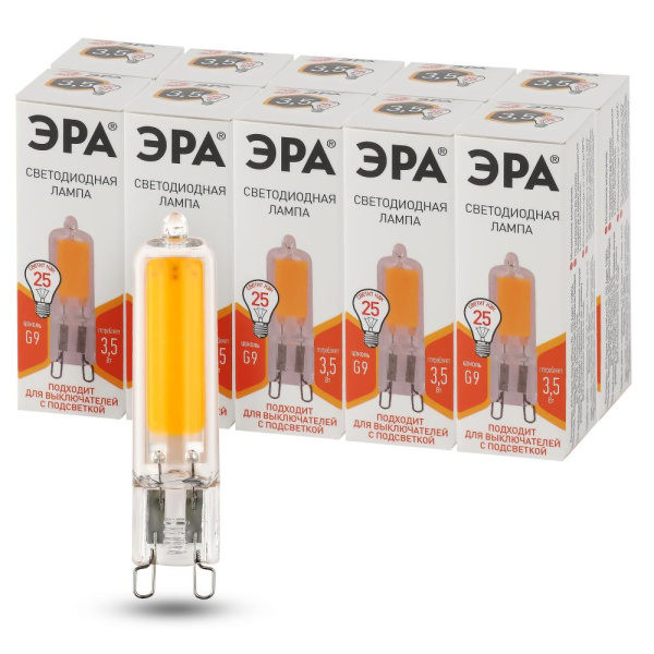 Лампочка светодиодная ЭРА STD LED JCD-3,5W-GL-827-G9 G9 3,5Вт капсула теплый белый свет