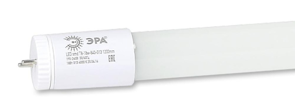 LED T8-10W-865-G13-600mm  Лампа светодиодная ЭРА STD LED T8-10W-865-G13-600mm 10Вт трубка стекло холодный дневной свет G13 поворотный