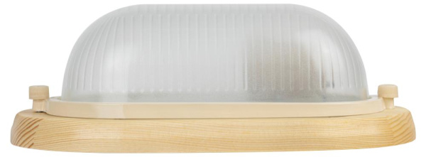 Светильник ЭРА НБО 04-60-011 Кантри дерево/стекло IP54 E27 max 60Вт 232х140 овал клен