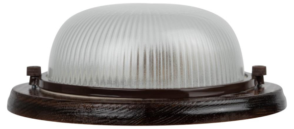 Светильник ЭРА НБО 03-60-021 Кантри дерево/стекло IP54 E27 max 60Вт D220 круг орех